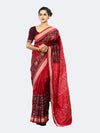 Rich Red Pure Mulberry Silk Handwoven Single Luxury Ikat Saree | Odisha Handloom
