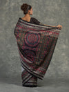 White Sachipar Sambalpuri Mulberry Ikat Saree - Body motifs and craftsmanship