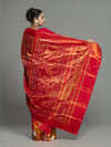Red & Gold Handwoven Full Tissue Silk Royal Saree - Body motifs and craftsmanship